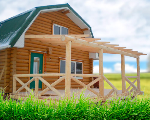 Пристройка из бревна