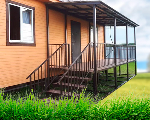 Пристройка на металлокаркасе